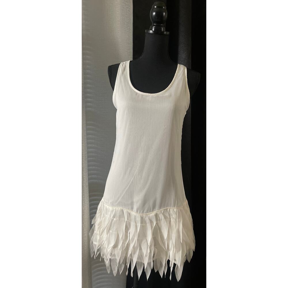 Winter White 1920's Inspired Flapper Slip Dress